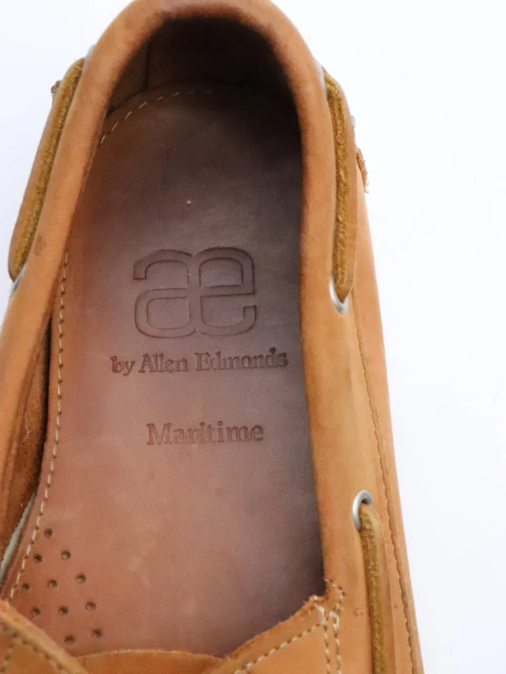 Allen Edmonds Maritime Boat Shoes Men's Size 10.5 D Brown Leather Moc Slip-On